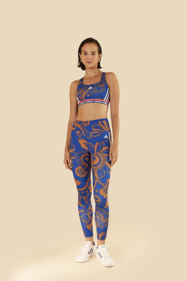 Legging Adidas Estampada Boho Flower Royal