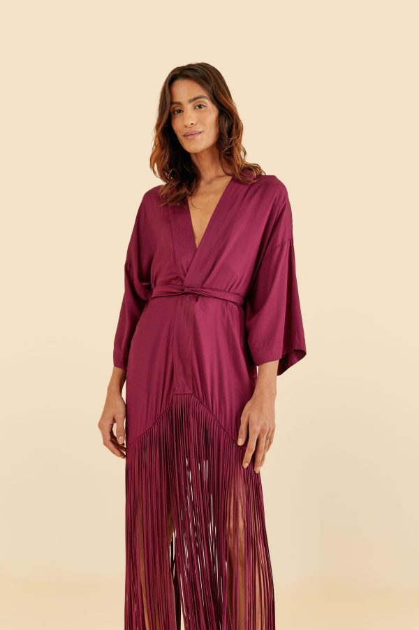 Maxi Kimono Cetim Franjas - Image 2