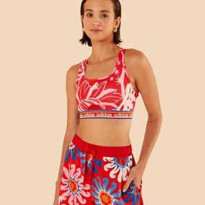 Bermuda Adidas Estampada Sunny Day Vivid Red