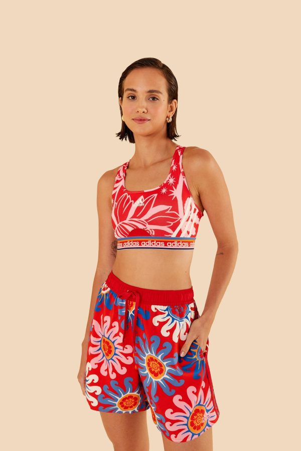 Bermuda Adidas Estampada Sunny Day Vivid Red