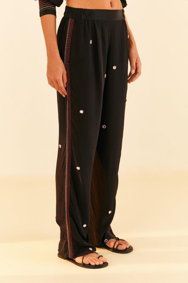Calça Artesanal Espelhinhos Bordados - Image 3
