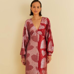 Vestido Paetê Corações