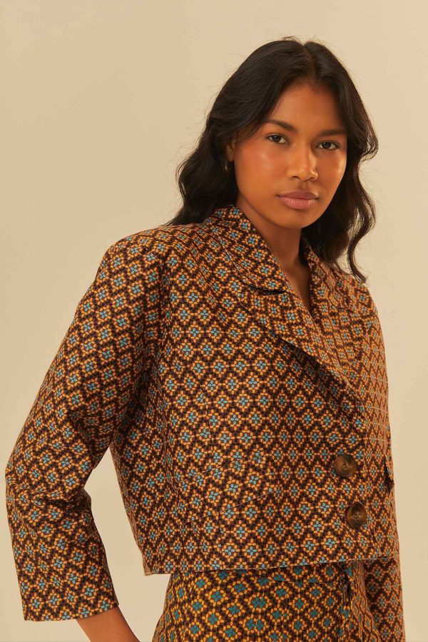 Blazer Estampado Yuinahu Corrido