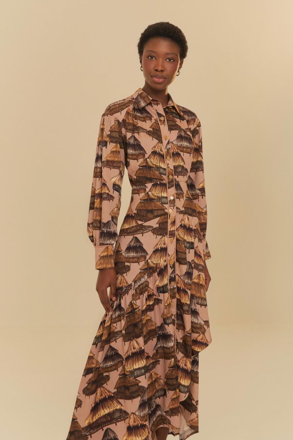 Vestido Chemise Estampado Shuhu