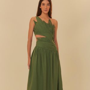 Vestido Estampado Folha Amazônia