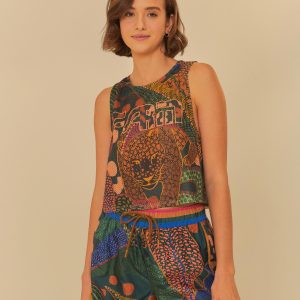 Short Running Nylon Estampado Floresta Poá