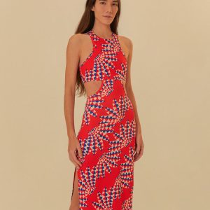 Vestido Adidas Psychedelic Wave Vermelho