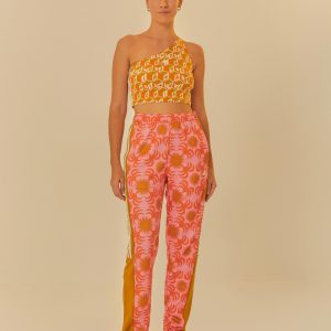 Calça Adidas Palm Flower Rosa