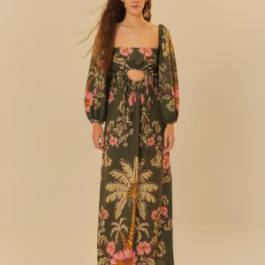 Vestido Cropped Estampado Ravenala