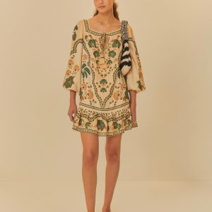 Vestido Curto Estampado Riad