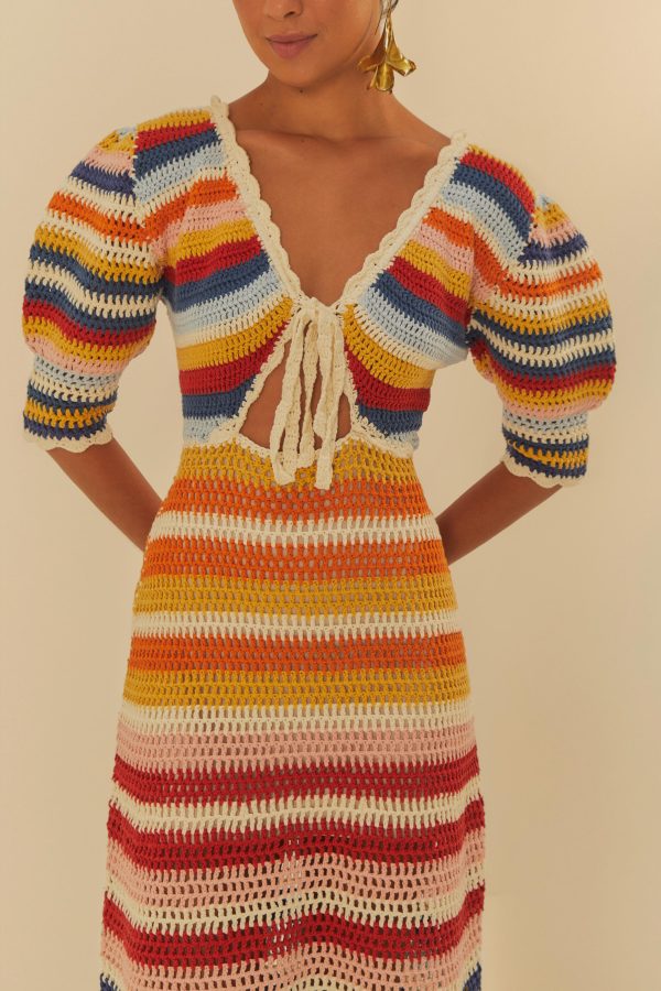 Vestido Crochet Estampado Listra Rainbow - Image 3