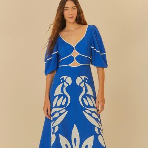 Vestido Bordado Cutwork Samambaia