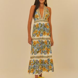 Vestido Longo Estampado Naturaleza