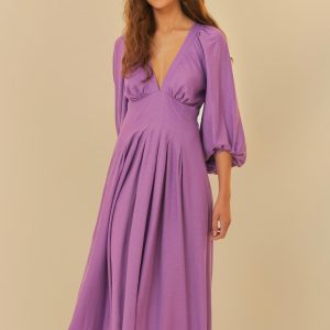 Vestido Mangas Pregas