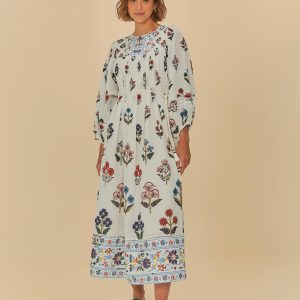 Vestido Cropped Estampado Lenço Florzinha