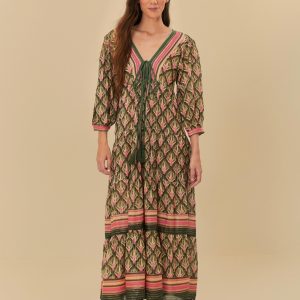 Vestido Cropped Estampado Tropicaxi
