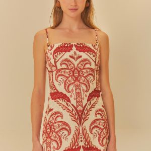 Vestido Curto Estampado Camafeu Tropical