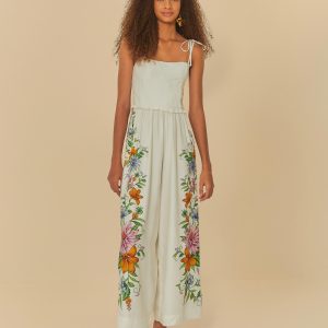 Macacão Pantalona Estampado Delicadeza De Fruta