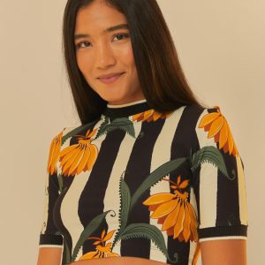 Blusa Estampada Listra De Banana
