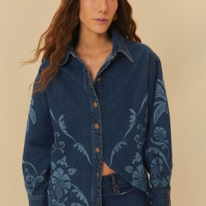 Camisa Jeans Laser Abacaxi Deco