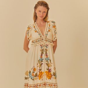Vestido Longo Estampado Delicadeza De Verão