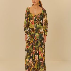 Vestido Estampado Palma Do Norte