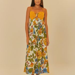Vestido Estampado Flor Naturaleza