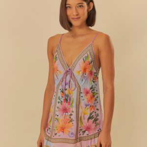 Vestido Curto Estampado Maralina Barrado