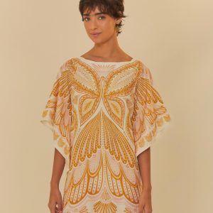 Vestido Curto Estampado Papillon