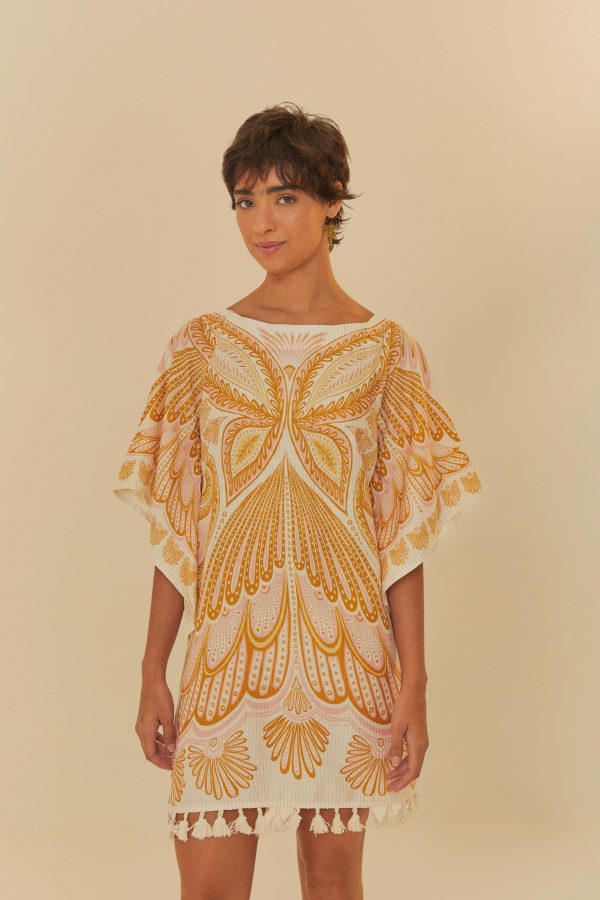 Vestido Curto Estampado Papillon