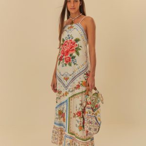Vestido Cropped Estampado Memórias De Flor