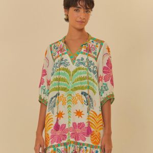 Vestido Curto Estampado Oasis De Verão