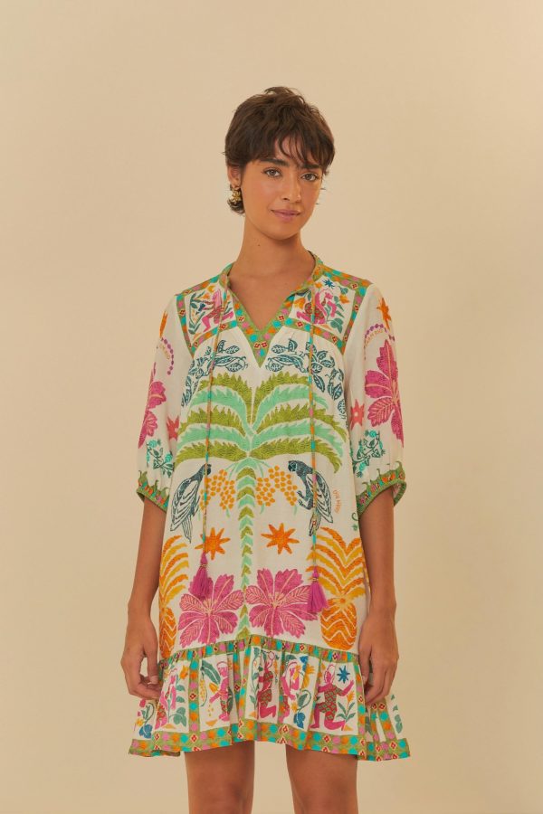 Vestido Curto Estampado Oasis De Verão