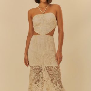 Vestido Guipure Tropical