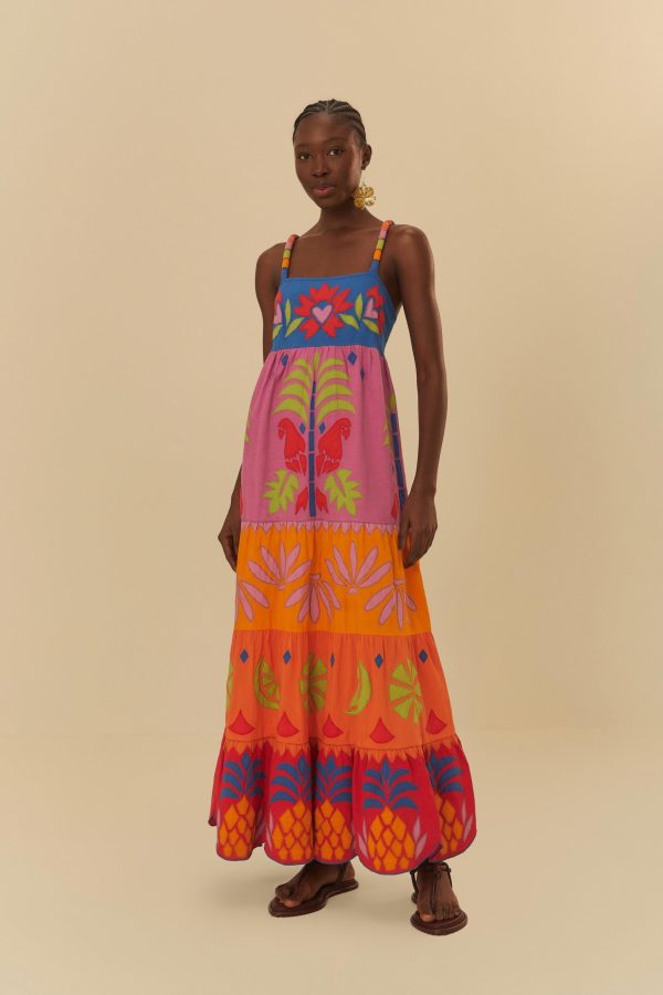 Vestido Bordado Color Block - Image 2