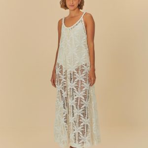 Vestido Tela Artesanal Coqueiro De Flor