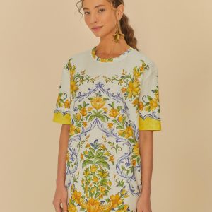 Vestido T-Shirt Estampado Básico Sicília