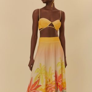 Saia Godê Estampada Luau Das Onças