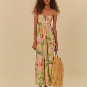 Vestido Longo Estampado Panamá