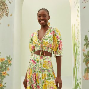 Saia Longa Estampada Floral Bela