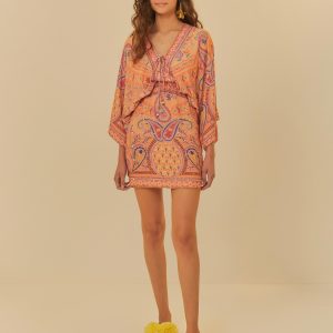 Vestido Curto Estampado Inverno Místico