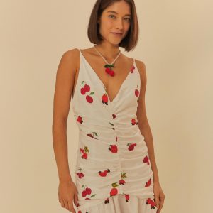 Vestido Curto Estampado Frutinha De Mesa