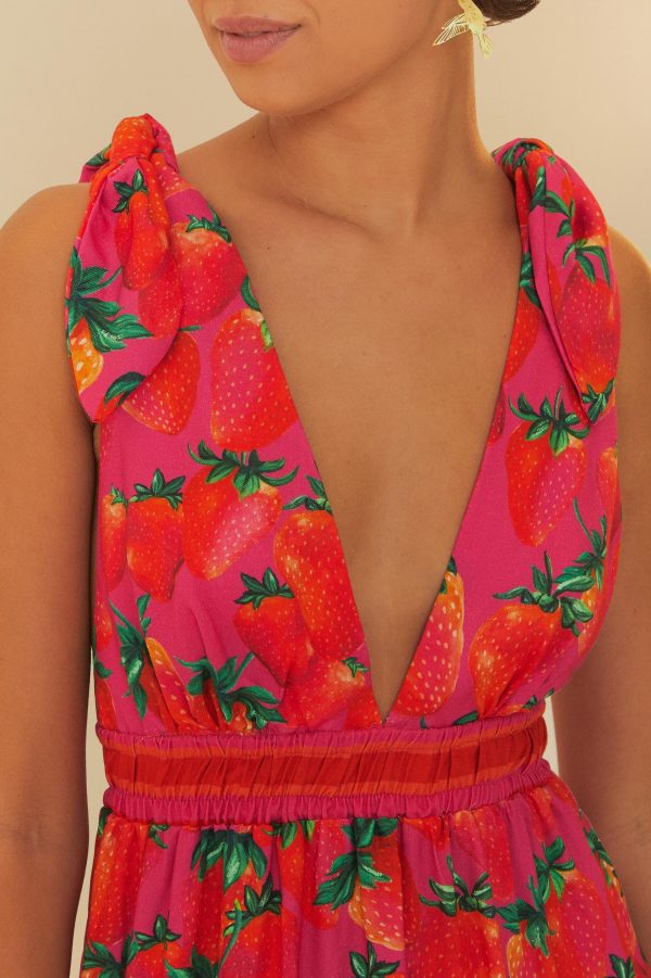 Vestido Estampado Lenço Morango - Image 3