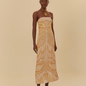 Vestido Midi Estampado Pappillon