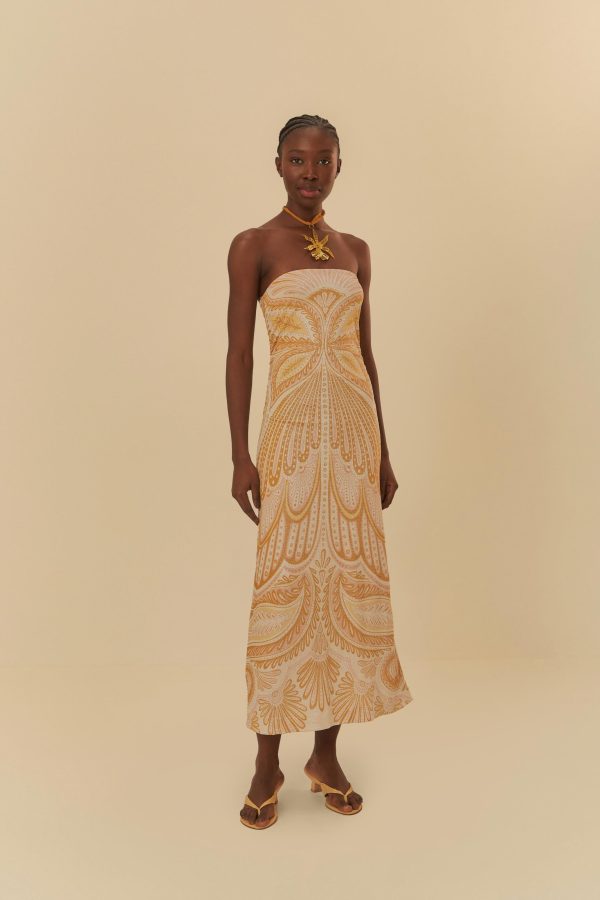 Vestido Midi Estampado Pappillon