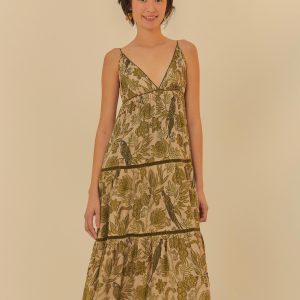 Vestido Longo Estampado Floral Ubud