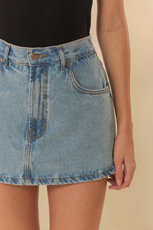 Short Saia Jeans Alto - Image 2