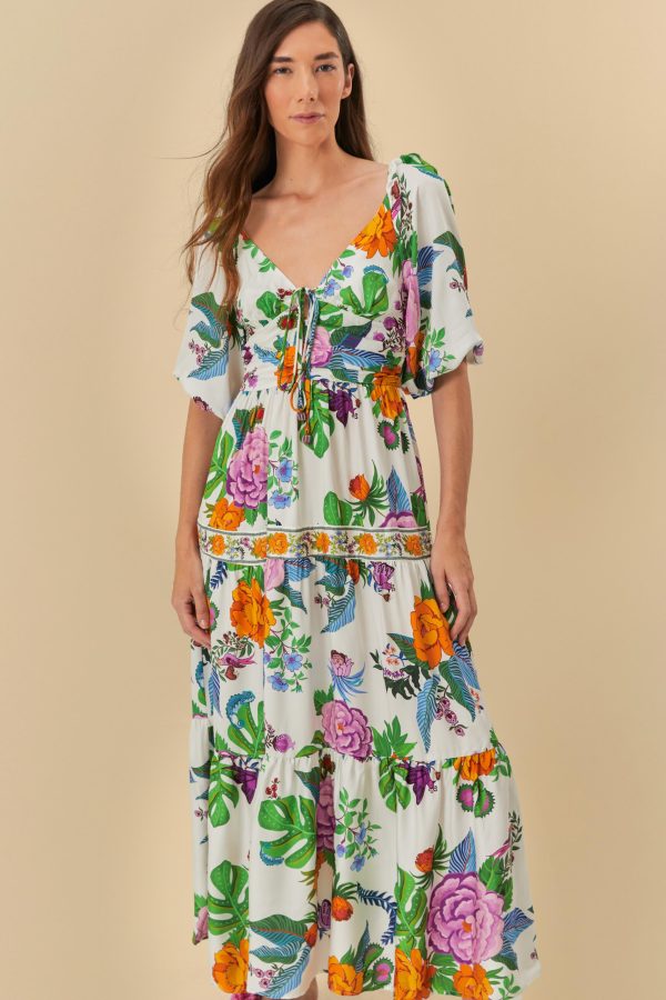 Vestido Cropped Estampado Manga Doce Jardim - Image 2