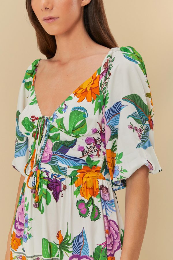 Vestido Cropped Estampado Manga Doce Jardim - Image 3