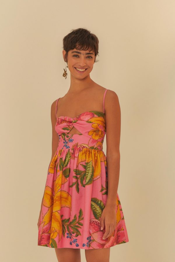 Vestido Curto Estampado Fruta De Verão Corrida
